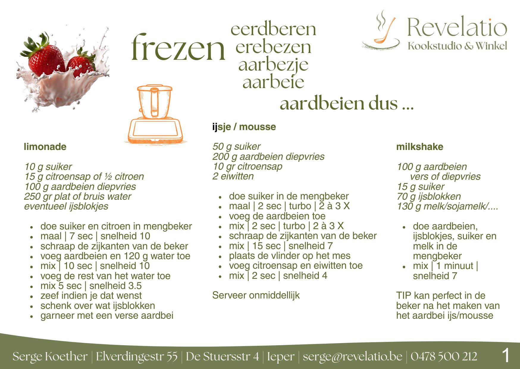 receptkaartjes en degustaties