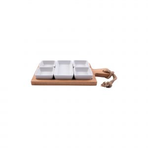 Tapa Food plank Beuk 35cm 1vak 5schaaltjes