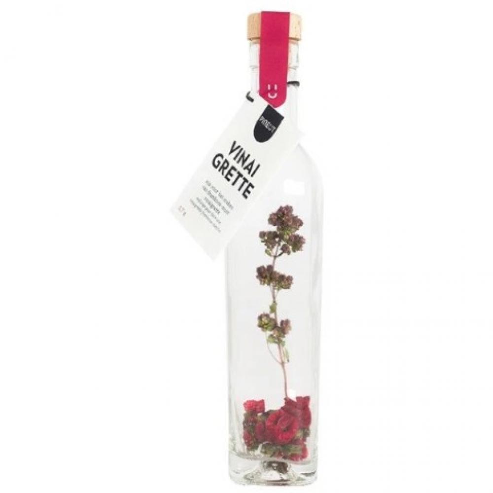 Fles met kruiden Framboos Munt Vinaigrette maken